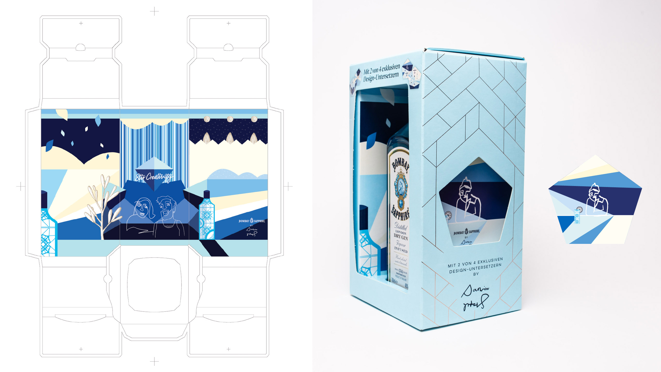 Bombay Sapphire canvas Bar Stir Creativity  Campaign Design 2018-2019