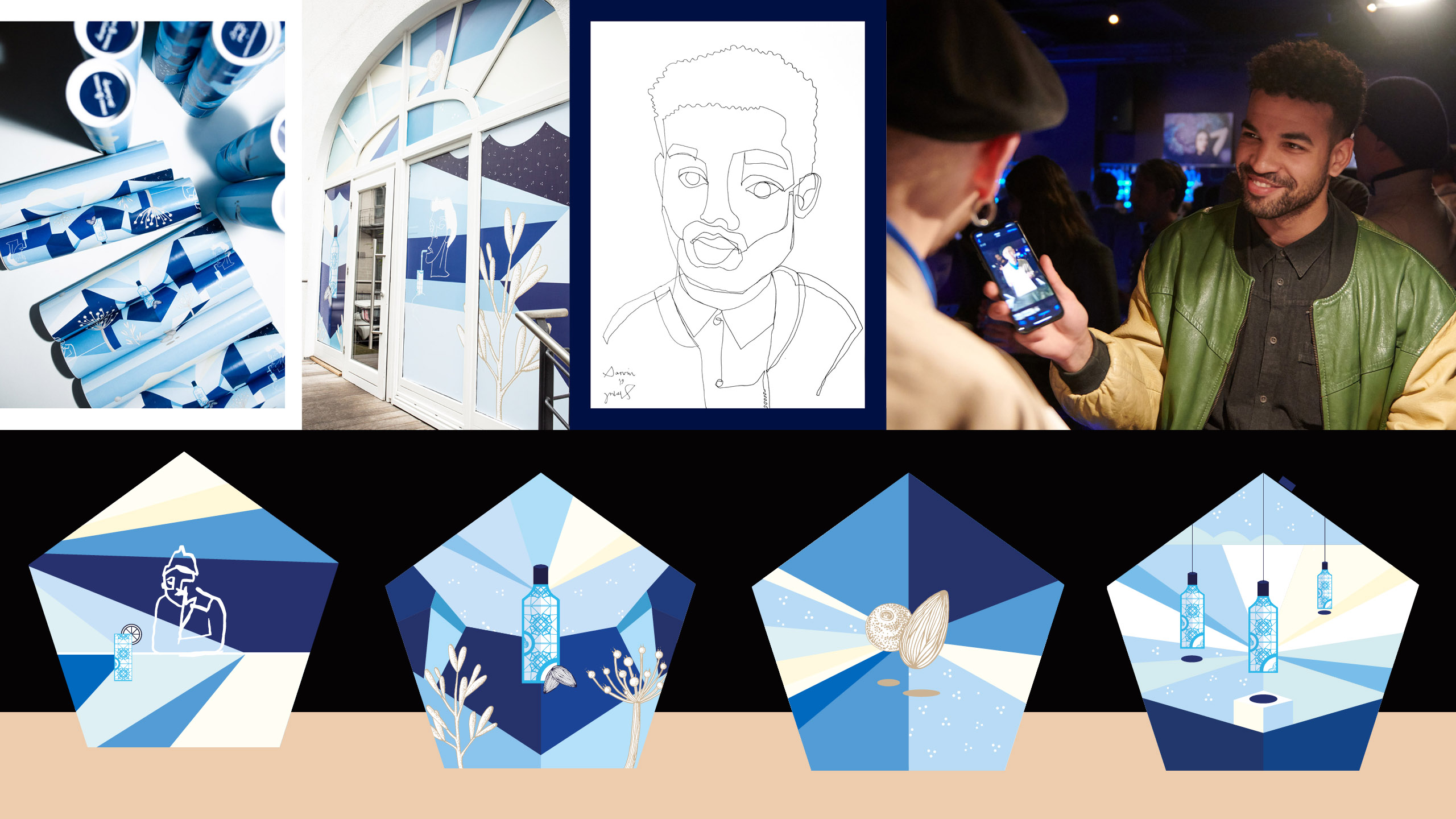 Bombay Sapphire canvas Bar Stir Creativity  Campaign Design 2018-2019