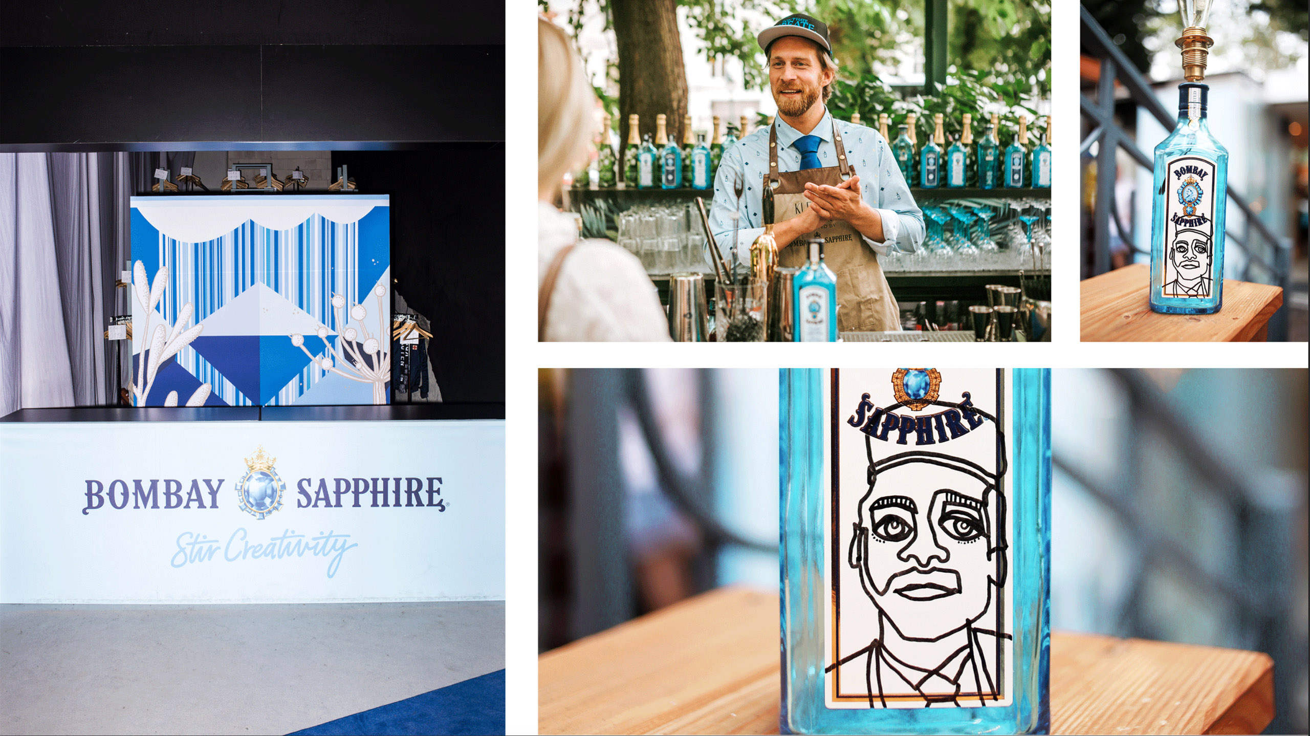 Bombay Sapphire canvas Bar Stir Creativity  Campaign Design 2018-2019