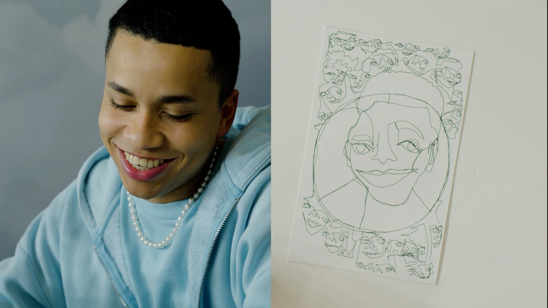 customised onelineillustration live portrait session for 'Silver And The Book Of Dreams' Series Launch Campaign; Darwin Stapel; onelineillustration; Live Artist; One Line Artist; One Line Artist Berlin; Event Illustration; Event Drawing; Live Drawing; Live Event Drawing; Illustrator in Berlin; One Line; One Line Art; One Line Drawing; One Line Illustration; Event Activation; Brand Activation